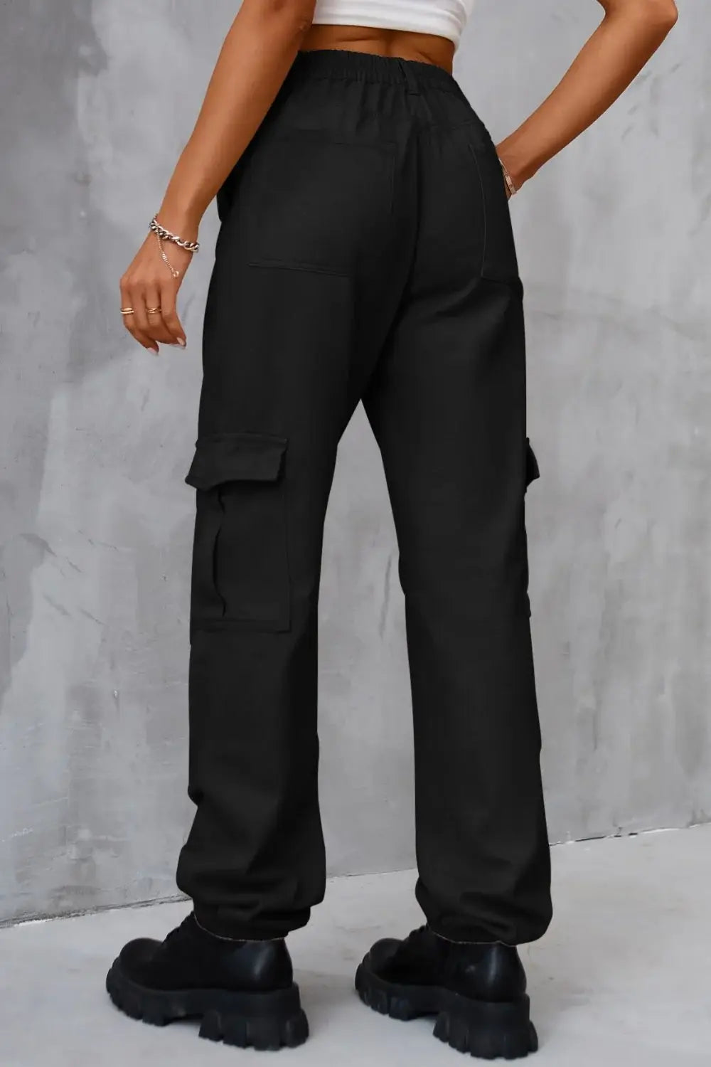 Buttoned High Waist Jeans with Pockets - Trendsi - Flyclothing LLC