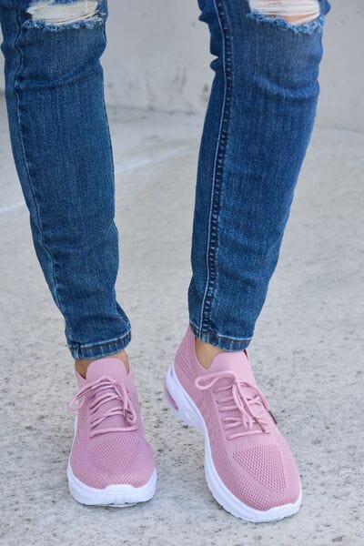 Forever Link Breathable Mesh Lace-up Round Toe Athletic Shoes - Trendsi