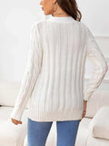 Button Down Cable-Knit Cardigan - Trendsi - Flyclothing LLC