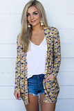 Printed Long Sleeve Cardigan - Trendsi