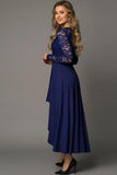 Lace High-Low V-Neck Dress - Trendsi