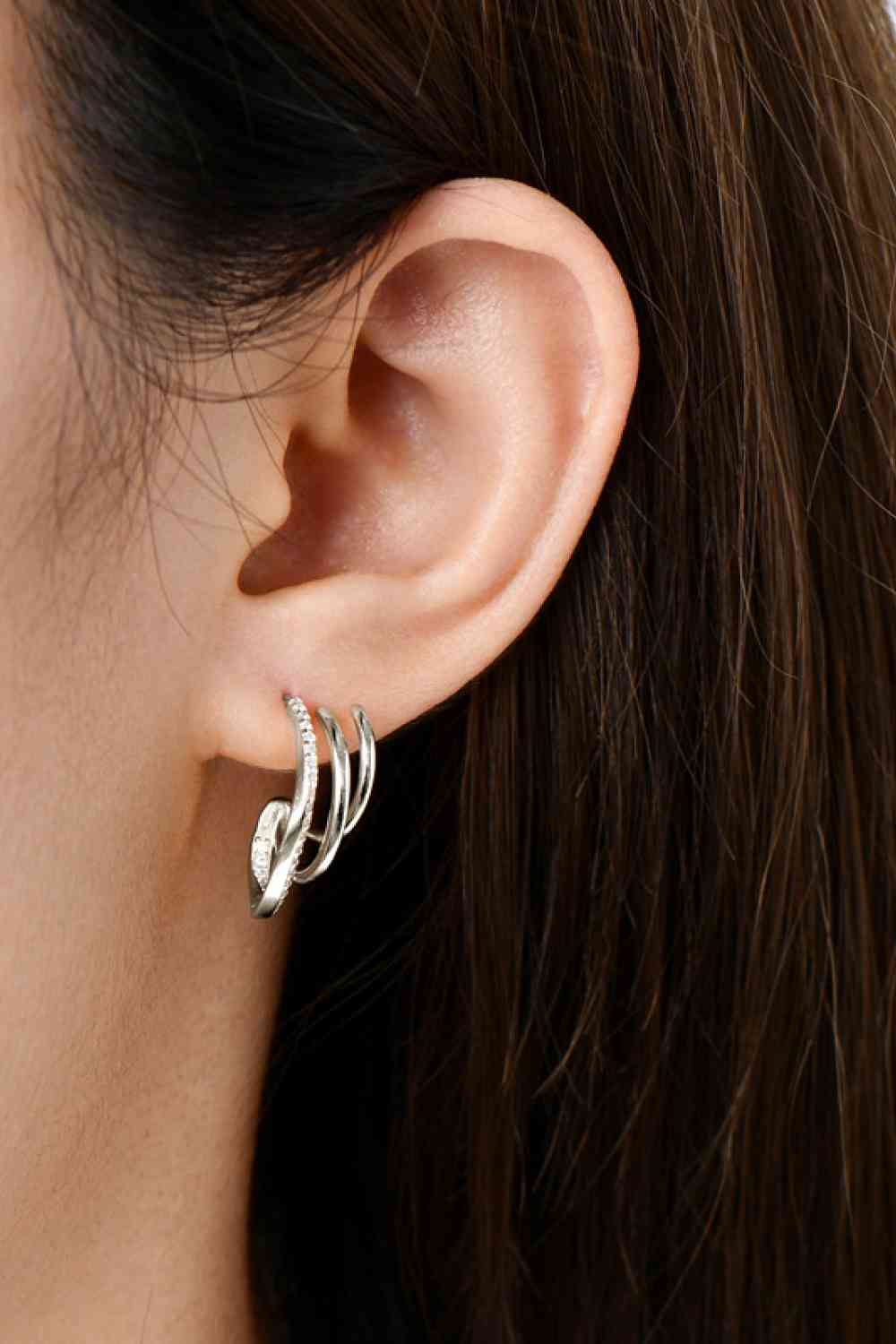 Moissanite 925 Sterling Silver Earrings - Trendsi - Flyclothing LLC