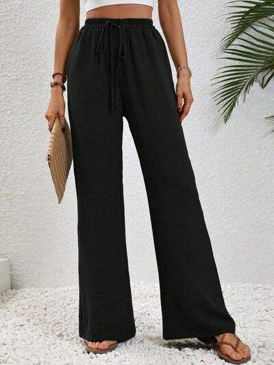 Wide Leg Drawstring Pants - Trendsi - Flyclothing LLC