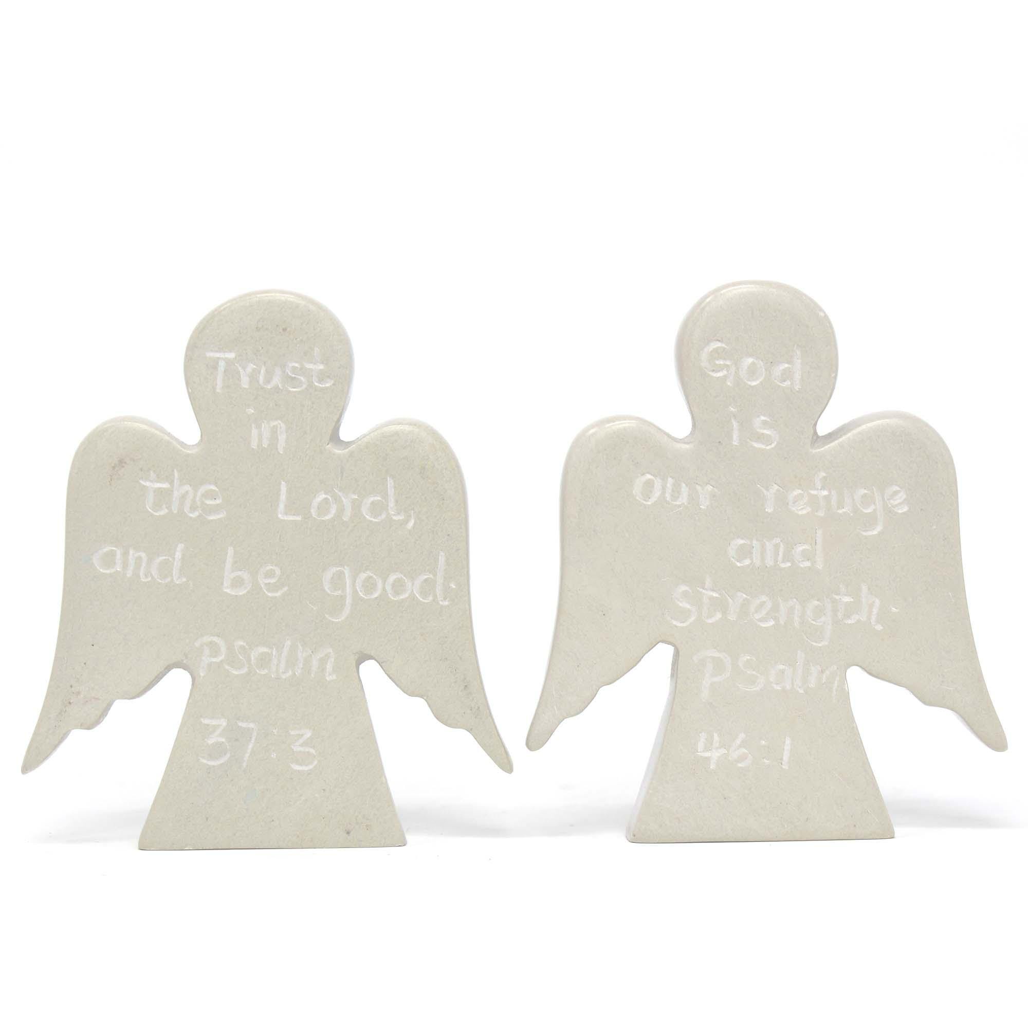 Angel Devotional Tokens with Psalm Inscriptions, Set of 2 - SMOLArt