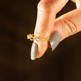 Heart Shape 18K Gold-Plated Ring - Trendsi