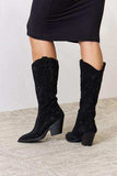 Forever Link Rhinestone Knee High Cowboy Boots - Trendsi - Flyclothing LLC