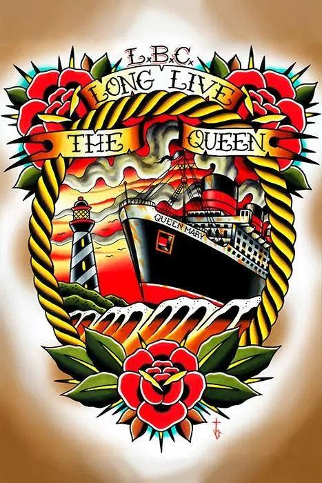 LongLiveTheQueen 12x18 Print - Lowbrow Art Company