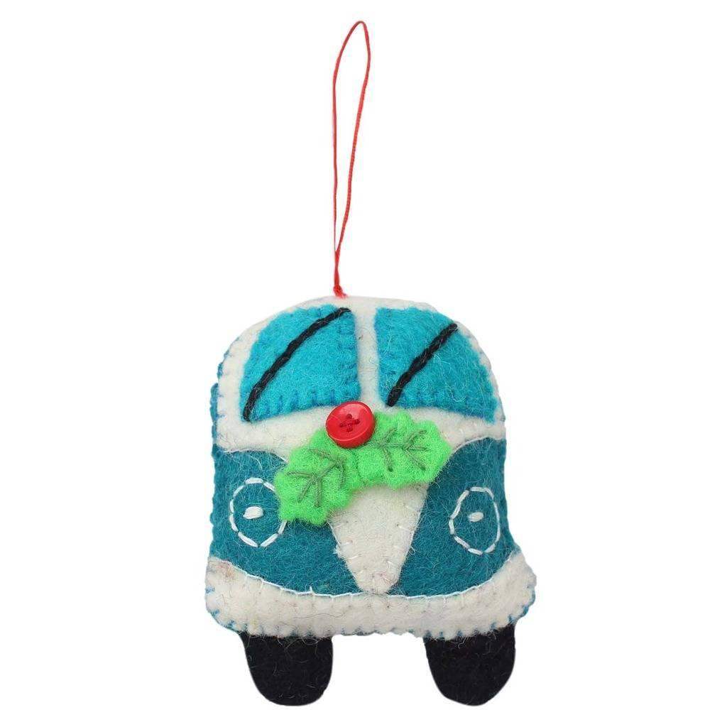 Turquoise Van Felt Ornament - Global Groove (H) - Global Groove (H) - Flyclothing LLC