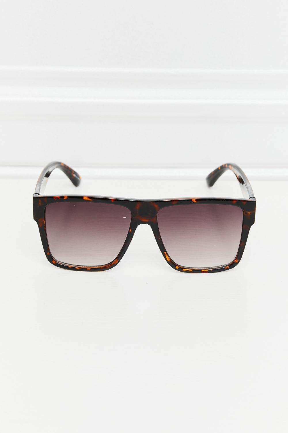 Tortoiseshell Square Full Rim Sunglasses - Trendsi - Flyclothing LLC