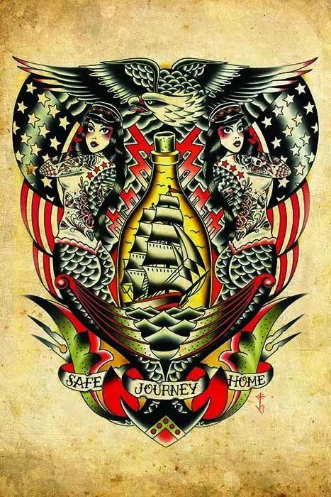 Safe Journey 12x18 Print - Lowbrow Art Company