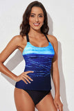Scoop Neck Sleeveless Printed Swim Top - Trendsi - Flyclothing LLC