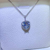 2 Carat Moissanite 925 Sterling Silver Necklace - Trendsi - Flyclothing LLC