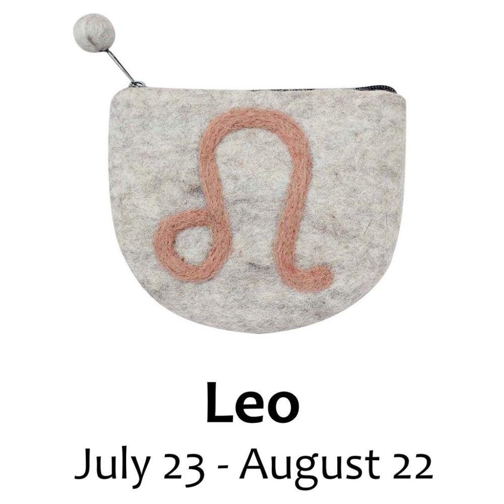 Felt Leo Zodiac Coin Purse - Global Groove - Global Groove