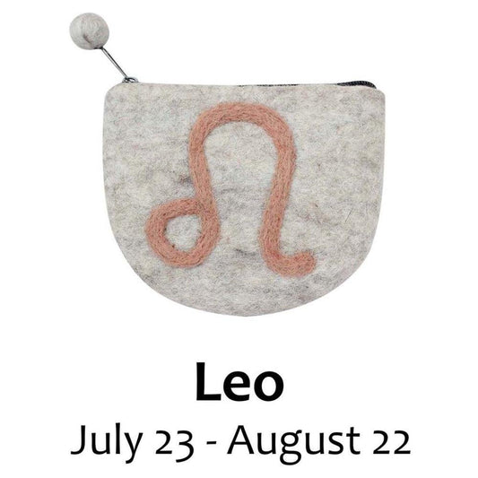 Felt Leo Zodiac Coin Purse - Global Groove - Global Groove