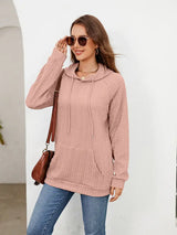 Raglan Sleeve Front Pocket Hoodie - Trendsi - Flyclothing LLC