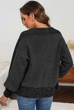 Waffle-knit Pocketed Open Front Cardigan - Trendsi - Flyclothing LLC