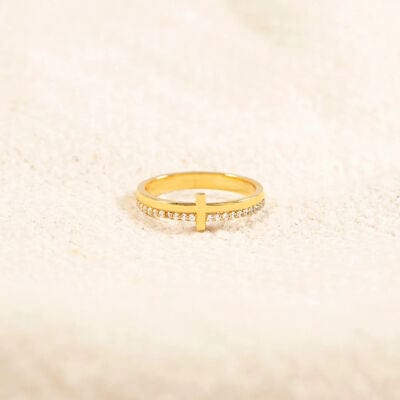 Zircon 925 Sterling Silver Cross Ring - Flyclothing LLC