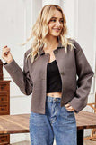 Button Up Collared Neck Jacket - Trendsi - Flyclothing LLC