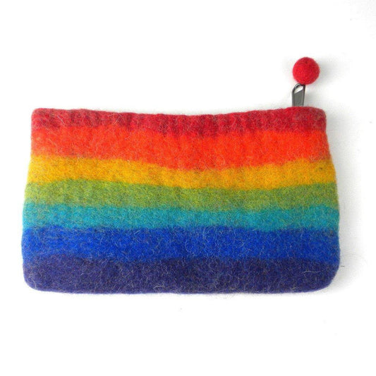 Handmade Felt Rainbow Clutch - Global Groove (P) - Global Groove (P)
