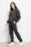 Drop Shoulder Long Sleeve Hoodie and Pants Set - Trendsi - Flyclothing LLC