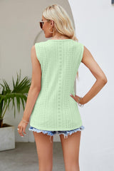 Spliced Lace V-Neck Tank - Flyclothing LLC