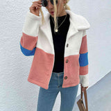 Color Block Button Down Collared Jacket - Trendsi - Flyclothing LLC