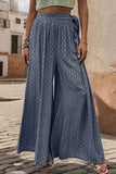 Printed Tied Wide Leg Pants - Trendsi