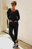 Buttoned Drop Shoulder Pocket Jumpsuit - Trendsi - Flyclothing LLC