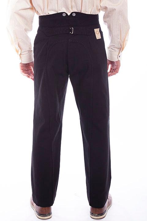Scully Leather Black Canvas Saddle Seat Mens Pant - Flyclothing LLC