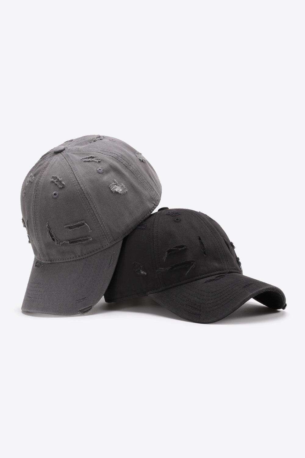 Distressed Adjustable Baseball Cap - Trendsi - Flyclothing LLC