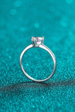 925 Sterling Silver Heart-Shaped Moissanite Solitaire Ring - Trendsi - Flyclothing LLC