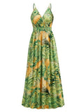 Printed Surplice Spaghetti Strap Dress - Trendsi