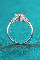 1 Carat Moissanite Heart Ring - Trendsi