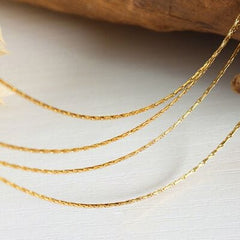 18K Gold-Plated Multi-Layer Clavicle Chain Necklace - Trendsi
