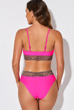 Leopard Contrast Bikini Set - Trendsi