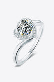 1 Carat Moissanite Heart Ring - Trendsi