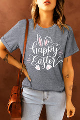 HAPPY EASTER Graphic Round Neck Tee - Flyclothing LLC