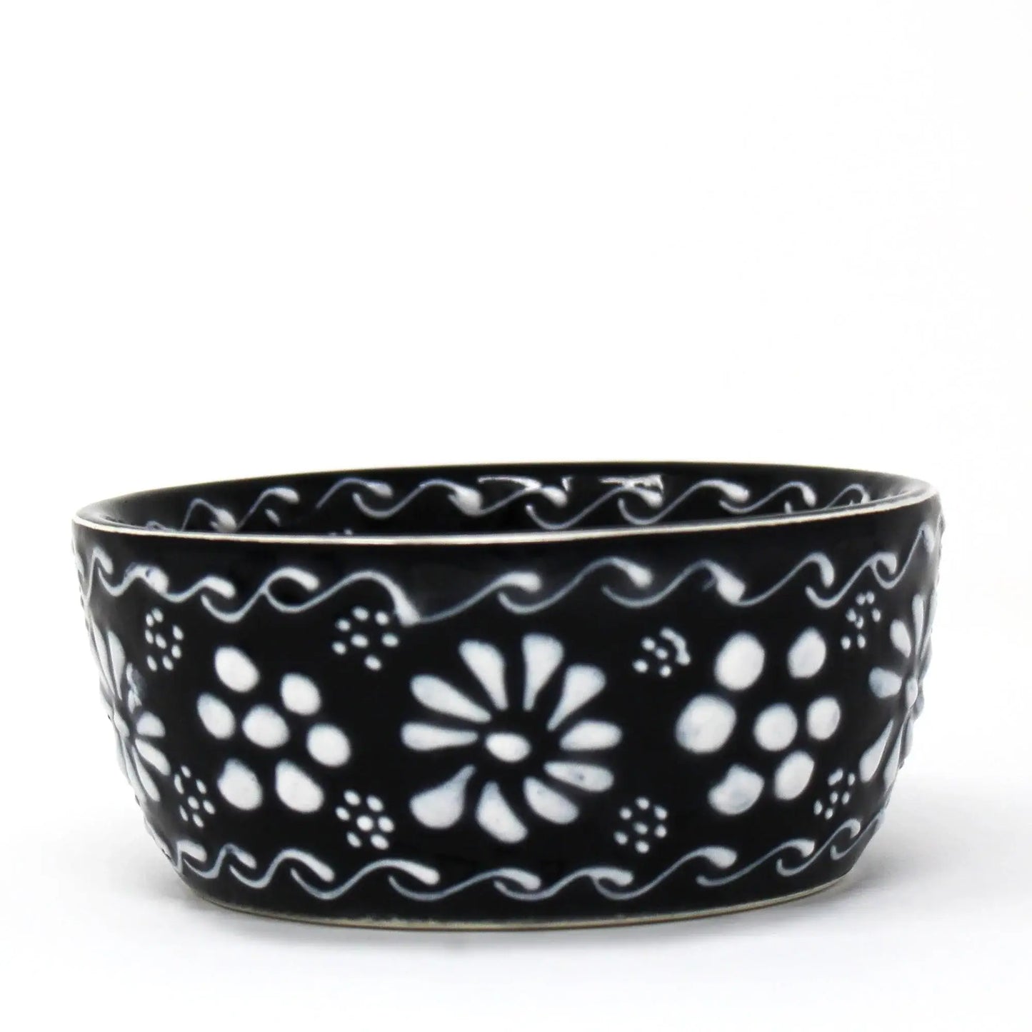Set of 2 Encantada Handmade Pottery Appetizer & Dip Bowl, Ink - Encantada - Flyclothing LLC