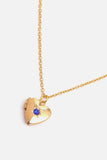 Zircon Heart Shape 14K Gold-Plated Pendant Necklace - Trendsi - Flyclothing LLC