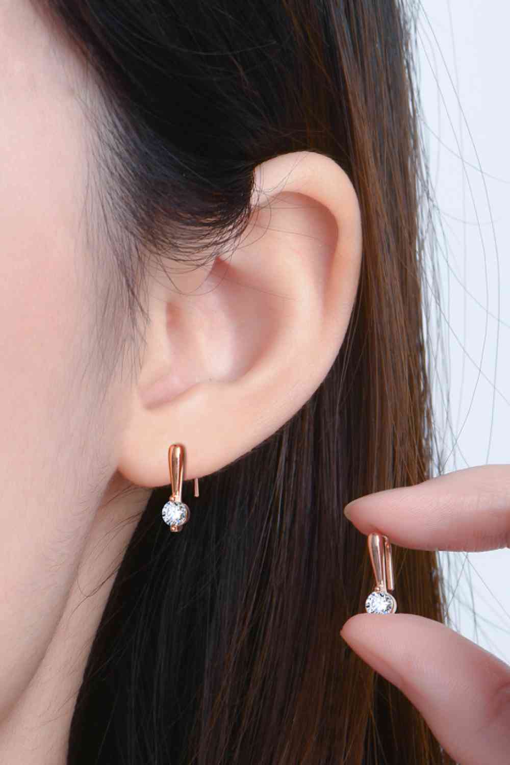 Moissanite 925 Sterling Silver Earrings - Trendsi - Flyclothing LLC