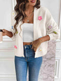 Floral Long Sleeve Open Front Cardigan - Trendsi - Flyclothing LLC