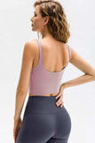 Cropped Scoop Neck Active Tank Top - Trendsi - Flyclothing LLC
