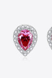 2 Carat Moissanite Teardrop Stud Earrings in Rose - Trendsi