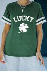 LUCKY Clover Graphic Tee Shirt - Flyclothing LLC