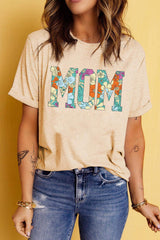 MOM Floral Graphic T-Shirt - Trendsi - Flyclothing LLC