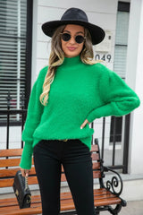 Turtle Neck Long Sleeve Pullover Sweater - Trendsi - Flyclothing LLC