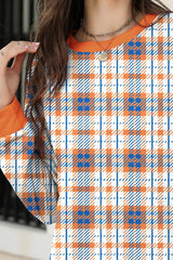 Printed Round Neck Long Sleeve Sweatshirt - Trendsi - Flyclothing LLC