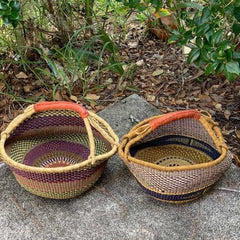 Bolga Market Basket, Large - Mixed Colors - Gitzell