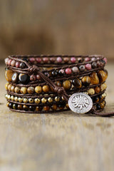 Natural Stone Layered Bracelet - Trendsi