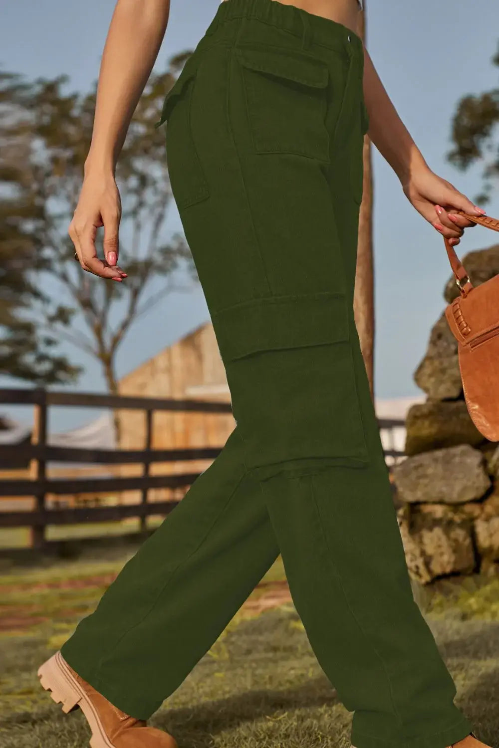 Loose Fit Long Jeans with Pockets - Trendsi - Flyclothing LLC